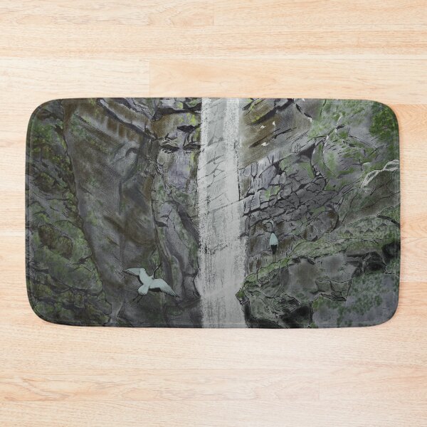 Item preview, A deep forest, magnificent waterfall and adorable birds designed and sold by greenPQBstudio.