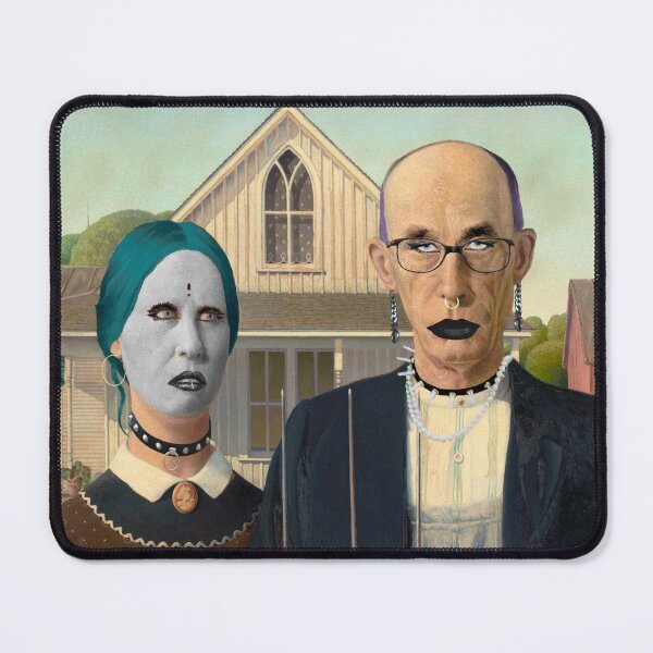 Item preview, Grant Wood: American Gothic or American Goths | Classical Painting Parody designed and sold by UnhingedBird.