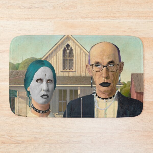 Item preview, Grant Wood: American Gothic or American Goths | Classical Painting Parody designed and sold by UnhingedBird.
