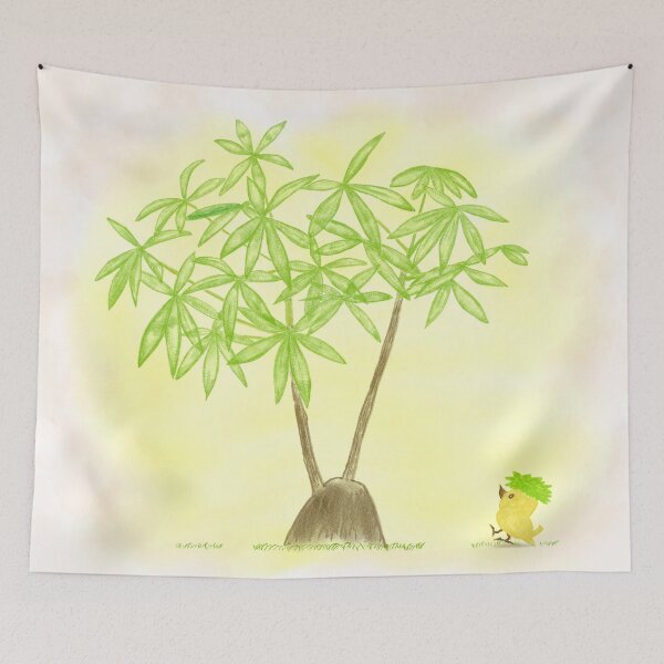Item preview, A cute plant and an orange bird  designed and sold by greenPQBstudio.