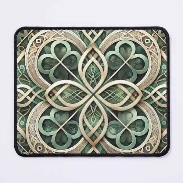 Item preview, Modern Celtic Shamrock & Knot Pattern designed and sold by Baharaby.