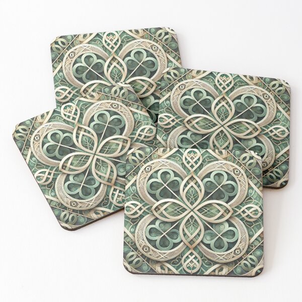 Item preview, Modern Celtic Shamrock & Knot Pattern designed and sold by Baharaby.