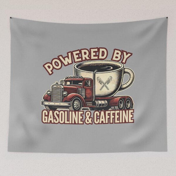 Item preview, Powered By Gasoline And Caffeine designed and sold by Zeemazoo.