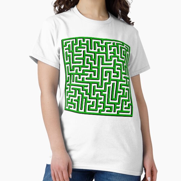 Item preview, Two Dimensions Maze in Green and Black  designed and sold by design2xstudio.