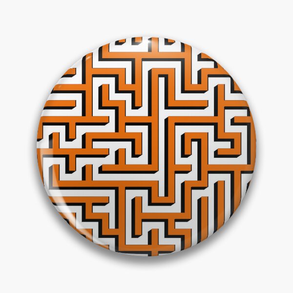 Item preview, Two Dimensions Maze in Orange and Black  designed and sold by design2xstudio.
