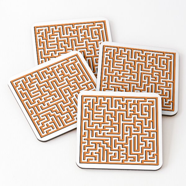 Item preview, Two Dimensions Maze in Orange and Black  designed and sold by design2xstudio.