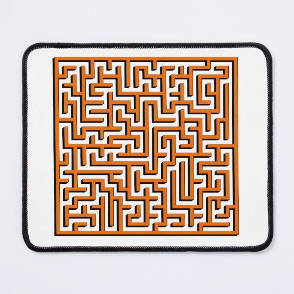 Item preview, Two Dimensions Maze in Orange and Black  designed and sold by design2xstudio.