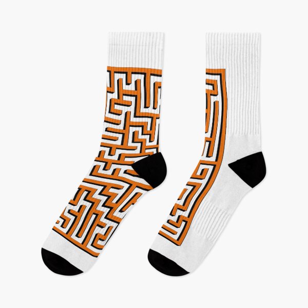 Item preview, Two Dimensions Maze in Orange and Black  designed and sold by design2xstudio.