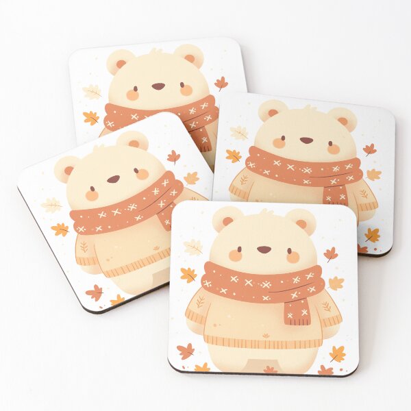 Item preview, Cozy Autumn Bear – Cute Fall Aesthetic Illustration designed and sold by DKRPalette.