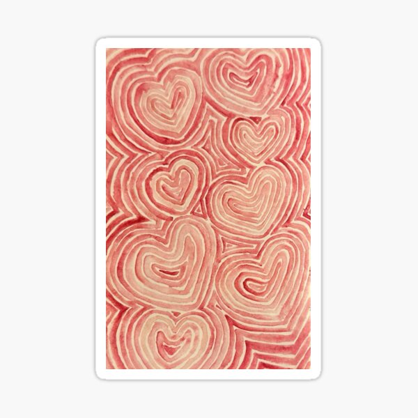 Item preview, Heart Hypnosis Watercolor Painting designed and sold by SnugglesDoodles.
