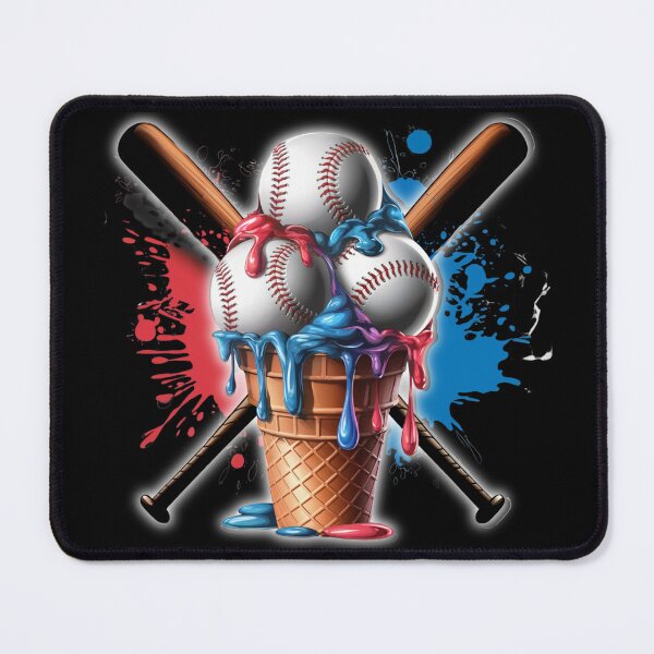 Item preview, Baseball Ice Cream Cone – A Cool Twist on America’s Pastime designed and sold by luckytua789.