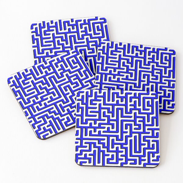 Item preview, 2D Maze in Blue and Black designed and sold by design2xstudio.