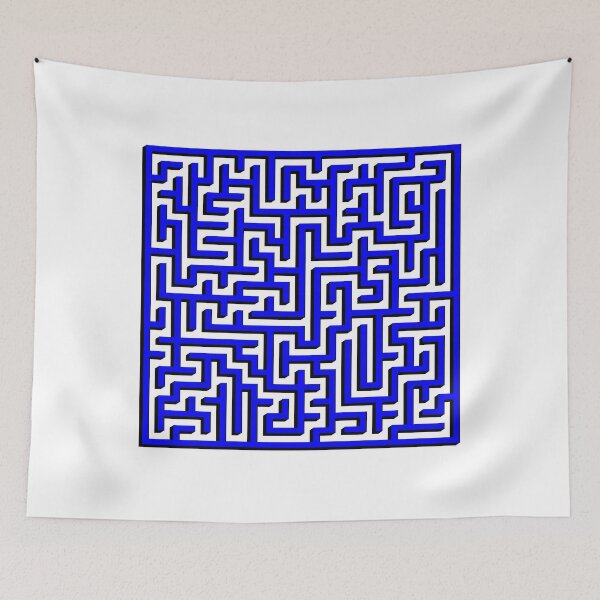 Item preview, 2D Maze in Blue and Black designed and sold by design2xstudio.