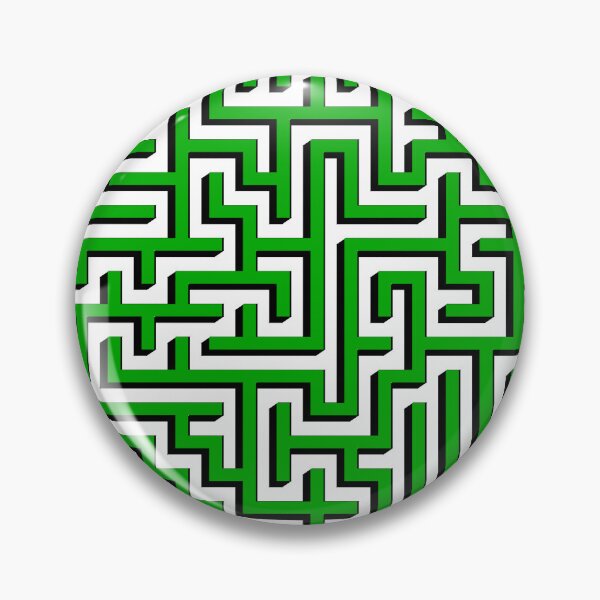 Item preview, Two Dimensions Maze in Green and Black  designed and sold by design2xstudio.