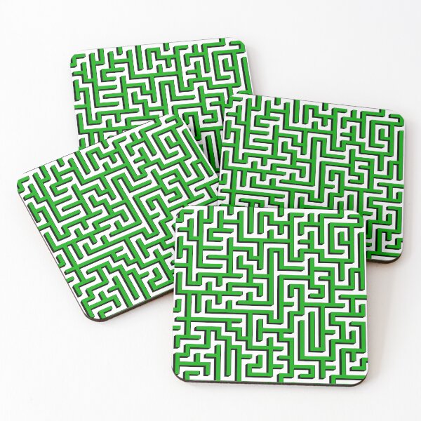 Item preview, Two Dimensions Maze in Green and Black  designed and sold by design2xstudio.