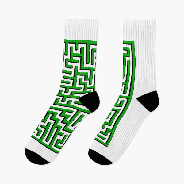 Item preview, Two Dimensions Maze in Green and Black  designed and sold by design2xstudio.