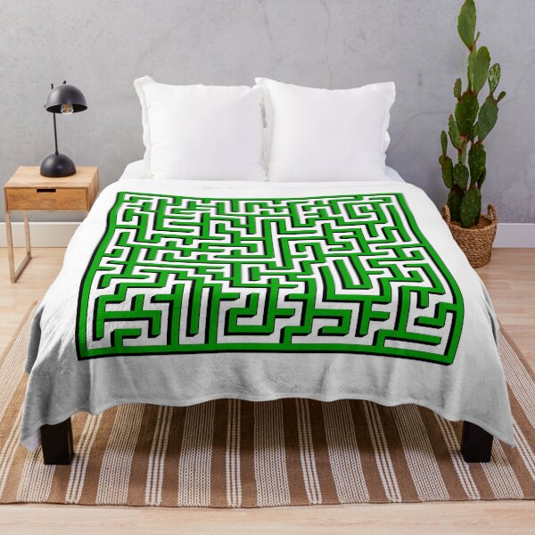 Item preview, Two Dimensions Maze in Green and Black  designed and sold by design2xstudio.