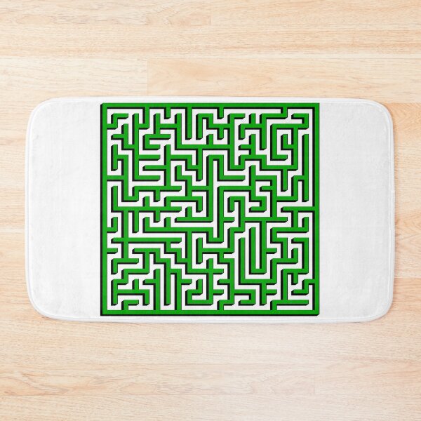 Item preview, Two Dimensions Maze in Green and Black  designed and sold by design2xstudio.