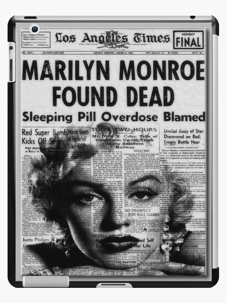 Marilyn Monroe Newspaper Print Black & White Purse Handbag Magnetic  Snap