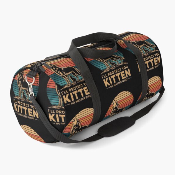 Item preview, I'll Protect You Kitten No Matter What Alpha Wolf Meme - A perfect gift for wolf and cat lovers, nature enthusiasts, and those with a strong, protective, and alpha mindset. designed and sold by ZyziowskyArt.