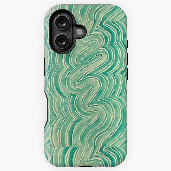 Item preview, Wavy Green Watercolor Painting designed and sold by SnugglesDoodles.