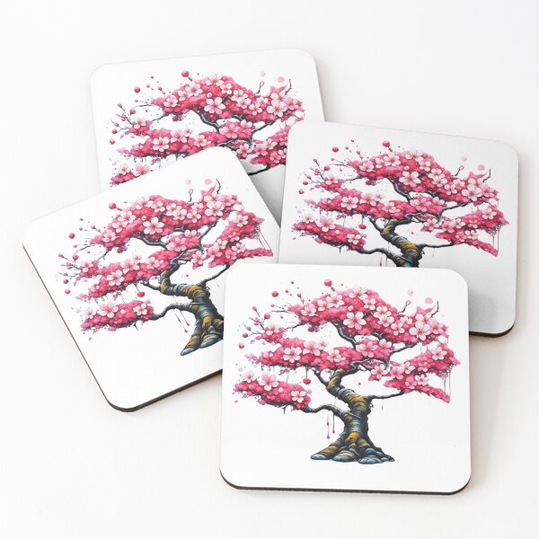 Item preview, Cute hanami cherry tree, cherry blossom, pink tree, spring, floral designed and sold by Coolparrotgirl.