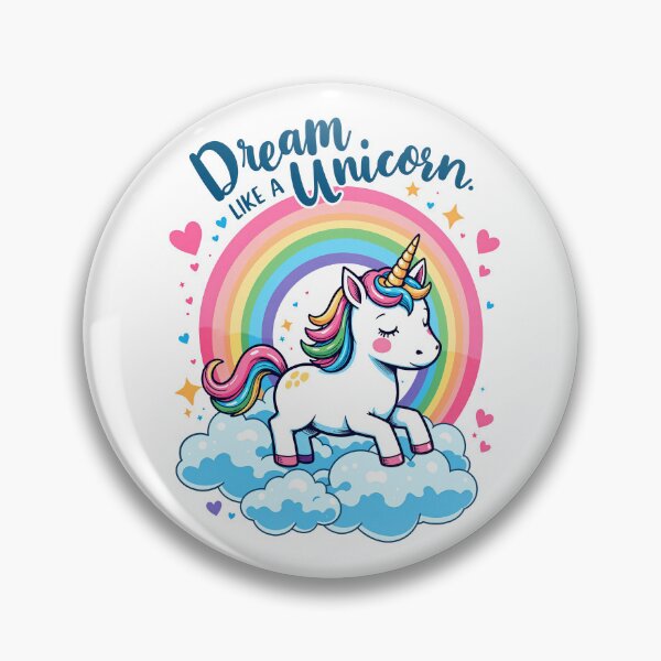 Item preview, Dream Like a Unicorn: Cute Unicorn with Rainbow and Clouds designed and sold by FortuneWildCat.