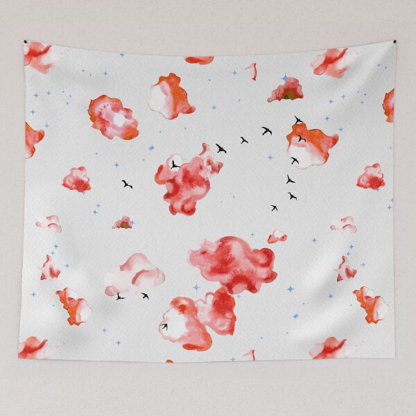 Item preview, cloudy sky in red designed and sold by monika-holle.