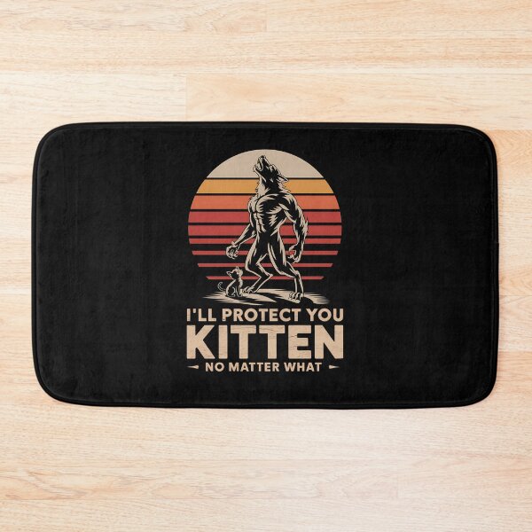 Item preview, I'll Protect You Kitten No Matter What Alpha Wolf Meme - A perfect gift for wolf and cat lovers, nature enthusiasts, and those with a strong, protective, and alpha mindset. designed and sold by ZyziowskyArt.