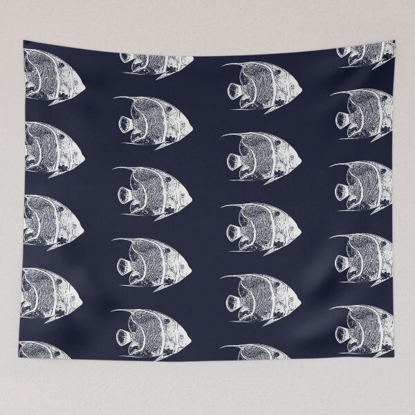 Item preview, Juvenile French Angelfish White Design  designed and sold by designsasstultd.