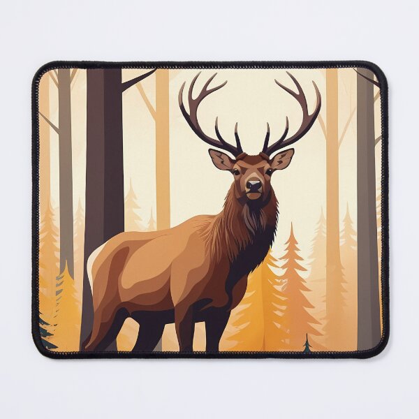 Item preview, Wapiti Brown Bull Elk - Majestic Deer in Autumn Forest designed and sold by DesignsByDessie.