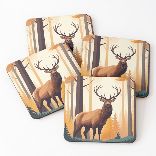 Item preview, Wapiti Brown Bull Elk - Majestic Deer in Autumn Forest designed and sold by DesignsByDessie.