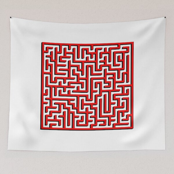 Item preview, Two dimensions Maze in Red and Black designed and sold by design2xstudio.