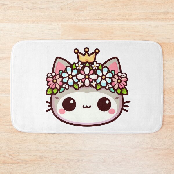 Item preview, Cat with Flower Crown designed and sold by mariacatsfan.