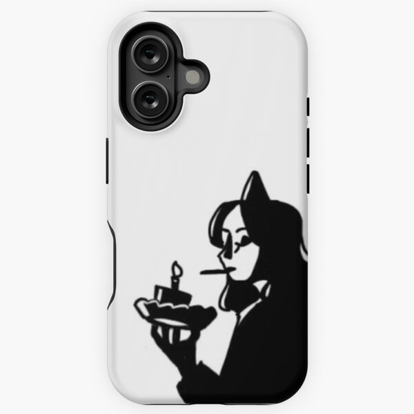 Vista previa del artículo con la obra «Arte digital de cumpleañera en blanco y negro», diseñado y vendido por SnugglesDoodles.