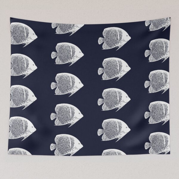 Item preview, French Angelfish White Design  designed and sold by designsasstultd.