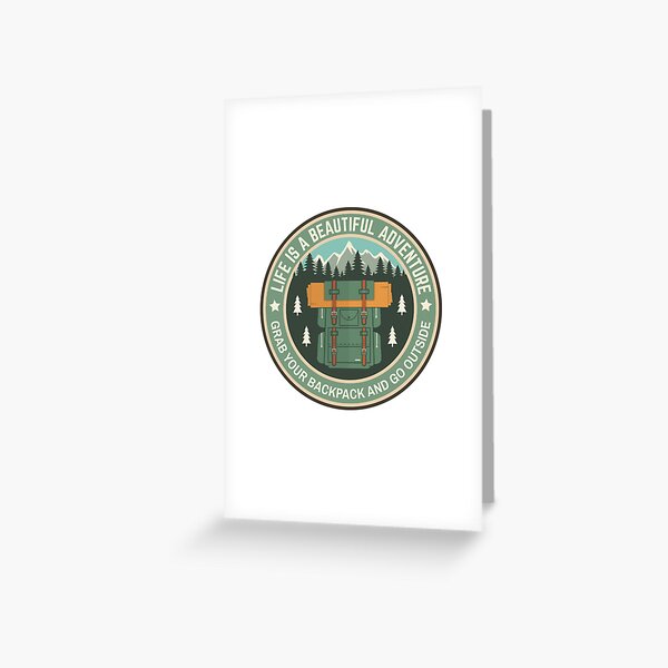 Item preview, Campers sticker with backpack designed and sold by sivVector.