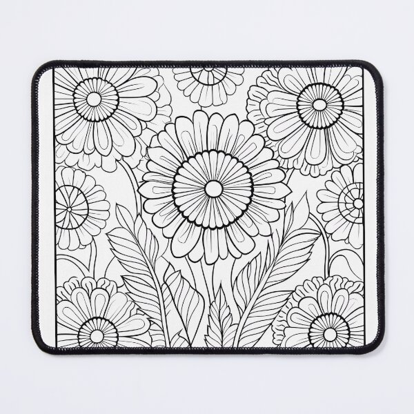 Item preview, Flower #34 Coloring Page Pattern designed and sold by DavidColoring.