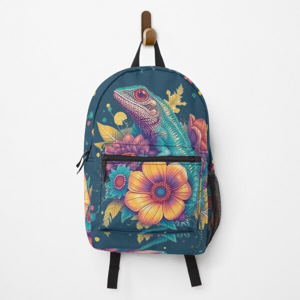 Item preview, Lizard with flowers, beautiful nature designed and sold by Bukhisz.