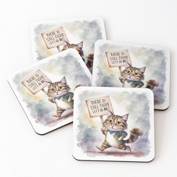 Item preview, Cute Protest Cat - Still Fighting designed and sold by The People’s Punchline.
