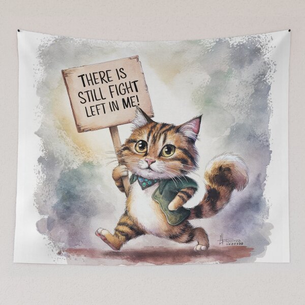 Item preview, Cute Protest Cat - Still Fighting designed and sold by The People’s Punchline.