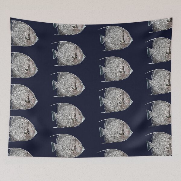 Item preview, Gray Angelfish White Alternate Design  designed and sold by designsasstultd.