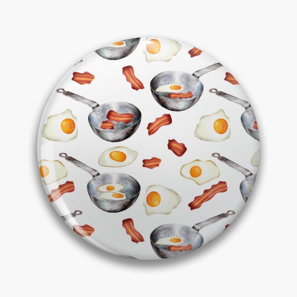 Item preview, Bacon & Eggs Breakfast Food Pattern designed and sold by idovedesign.