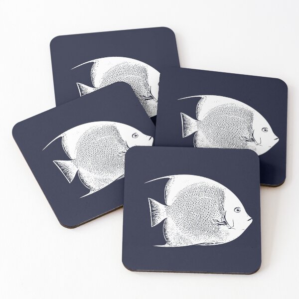 Item preview, Gray Angelfish White Design  designed and sold by designsasstultd.