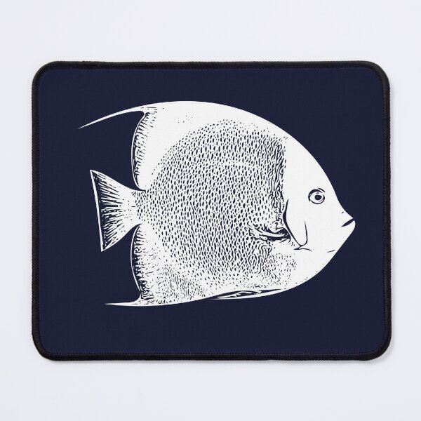 Item preview, Gray Angelfish White Design  designed and sold by designsasstultd.