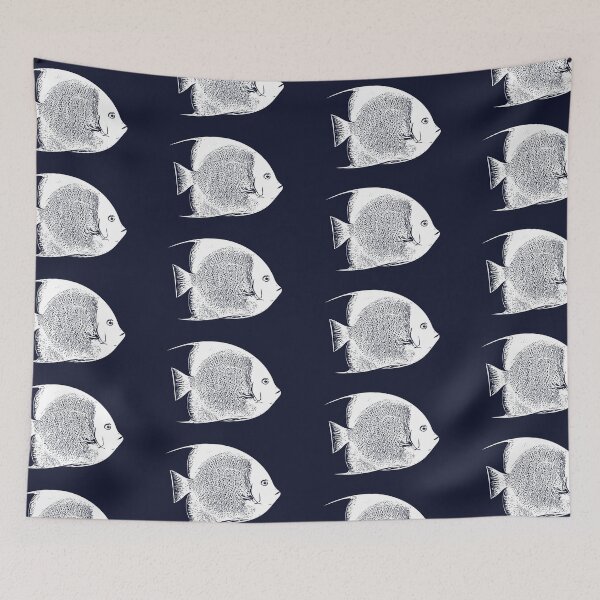 Item preview, Gray Angelfish White Design  designed and sold by designsasstultd.