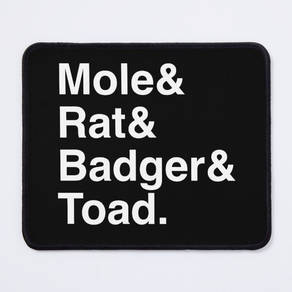 Item preview, The Wind in the Willows - Ampersand - Mole & Rat & Badger & Toad designed and sold by softbluehum.