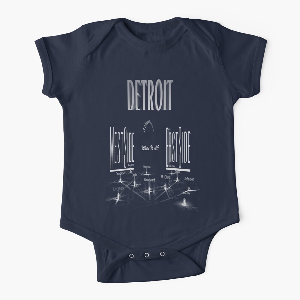 Detroit Street Sign Baby Onesie 12-18 Month