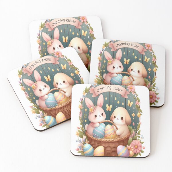 Item preview, "Easter Joy: Adorable Springtime Bunny and Egg Stickers" 3 designed and sold by Sweet Dreams & Fantasia.