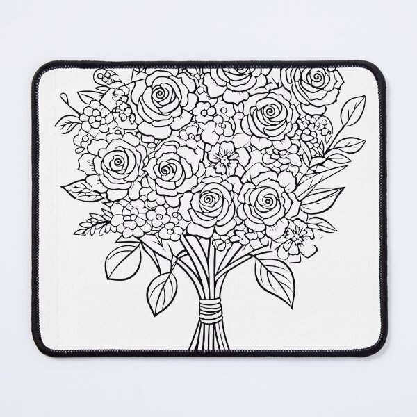 Item preview, Flower Design Coloring Page Pattern designed and sold by DavidColoring.